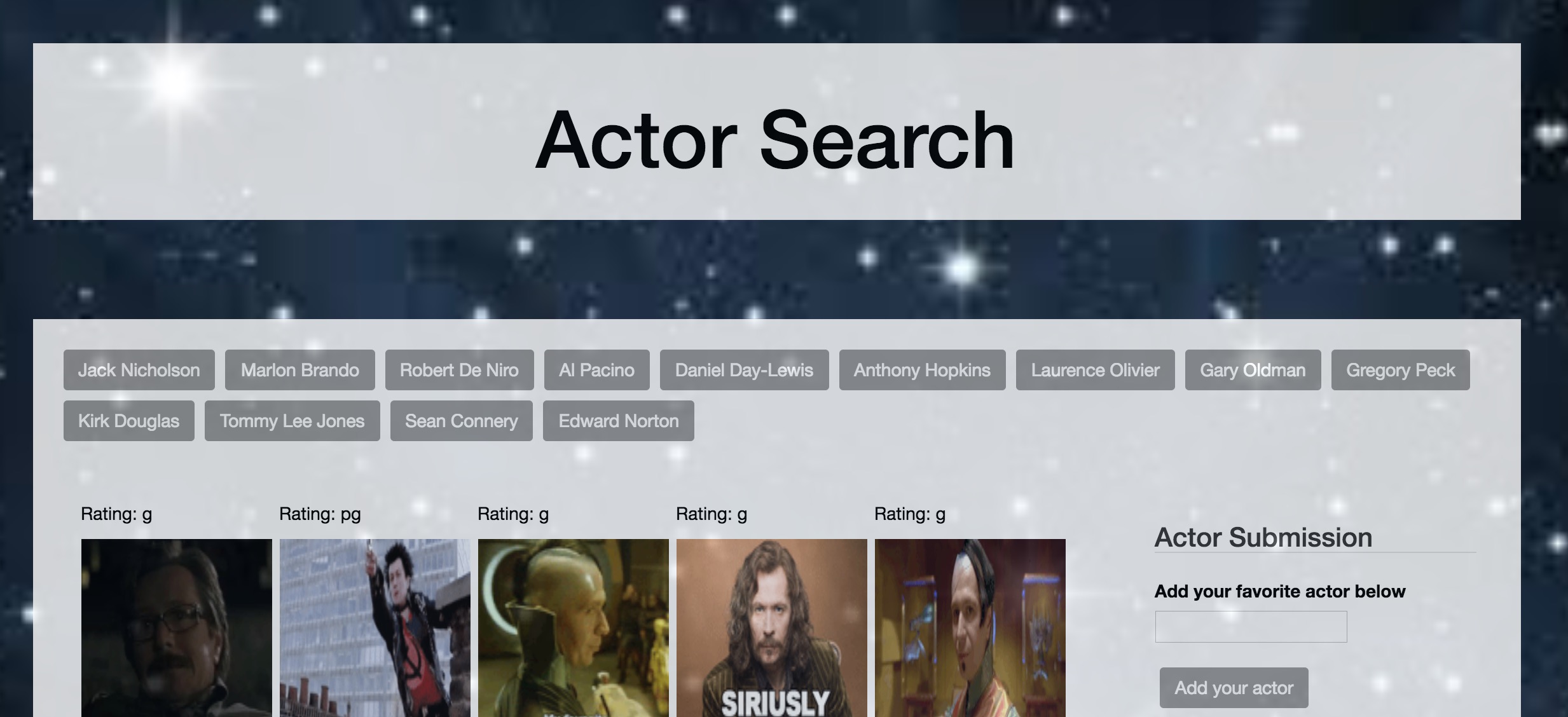 Actor Search